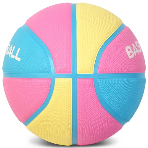 AXGUIQ Kids Youth Basketball, Size 5 Basketball 27.5" for Ages 5-12, Thickened Rubber for Soft Touch & Enhanced Durability, Featuring Classic Logo Boy and Girls(Deflated) - Image 3