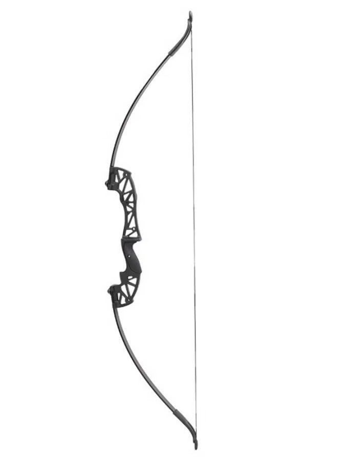 غاز مجموعة قوس تقويسي رياضية بقوة 30 رطلاً بطول 135 سم مع 6 سهماً وكامل الإكسسوارات للتدريب والممارسة – أسود - Image 2