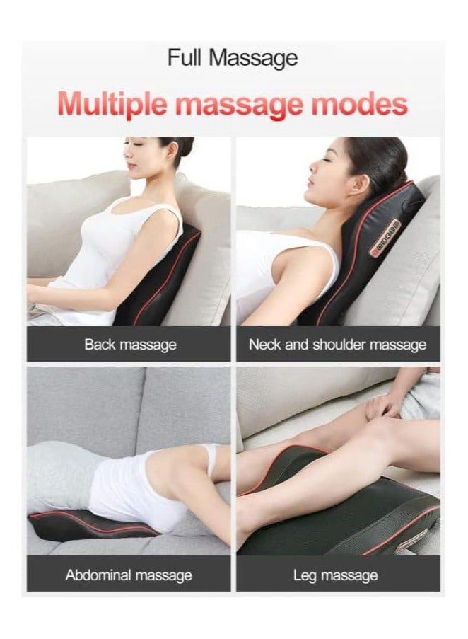 برزنت تايم جهاز تدليك الظهر والرقبة مع وسادة للعمود الفقري العنقي - لتخفيف آلام عضلات الجسم بالكامل للرقبة والخصر والكتفين وأسفل الظهر - مثالي للكراسي والسيارات - Image 3