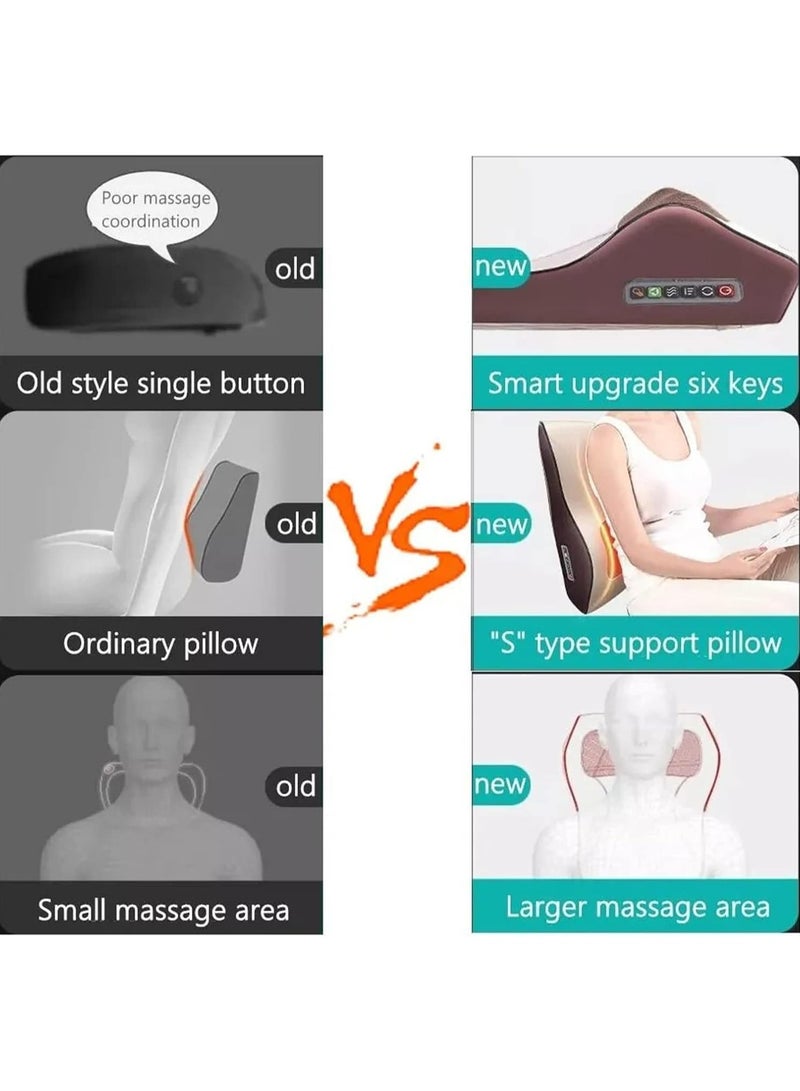 برزنت تايم جهاز تدليك الظهر والرقبة مع وسادة للعمود الفقري العنقي - لتخفيف آلام عضلات الجسم بالكامل للرقبة والخصر والكتفين وأسفل الظهر - مثالي للكراسي والسيارات - Image 5