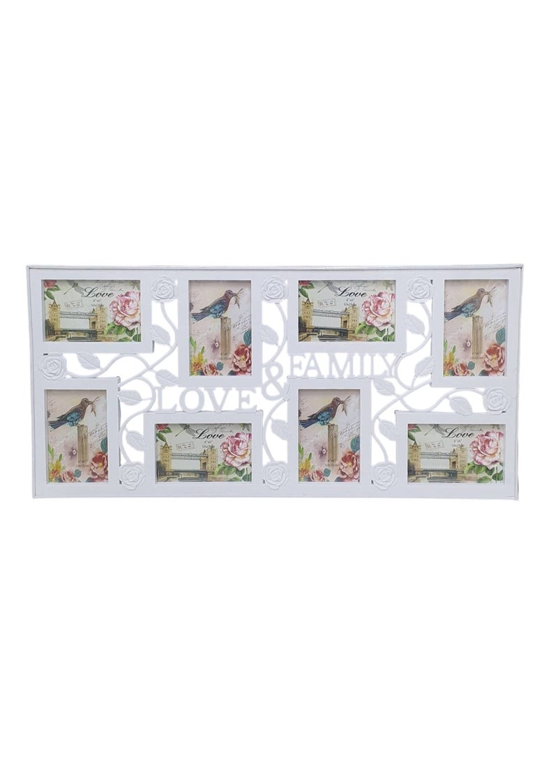 Decorhills Collage Multi Aperture Photo Frame Family Wall Mount Retro Fashion Decorative Photo Frame for 8 Photos, Durable & Lightweight, Perfect for Family, Friends, Living Room, Bedroom, Hallway, Gift - Image 1