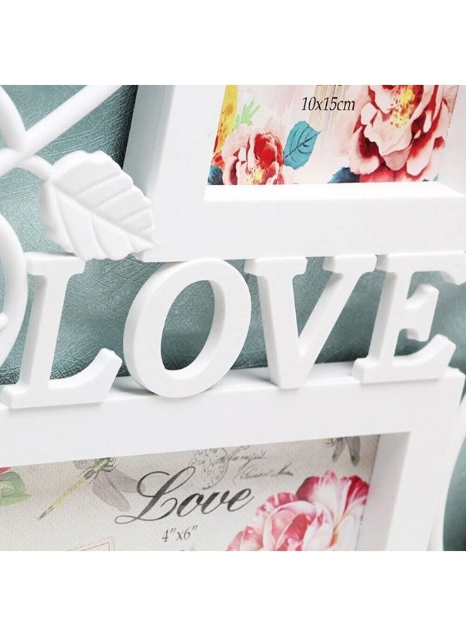 Decorhills Collage Multi Aperture Photo Frame Family Wall Mount Retro Fashion Decorative Photo Frame for 8 Photos, Durable & Lightweight, Perfect for Family, Friends, Living Room, Bedroom, Hallway, Gift - Image 5