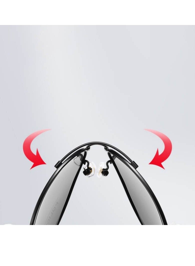 POLICE Pilot Polarized Sunglasses,Cycling Sunglasses, with UV 400 Protection Metal Frame Gun frames - Image 4