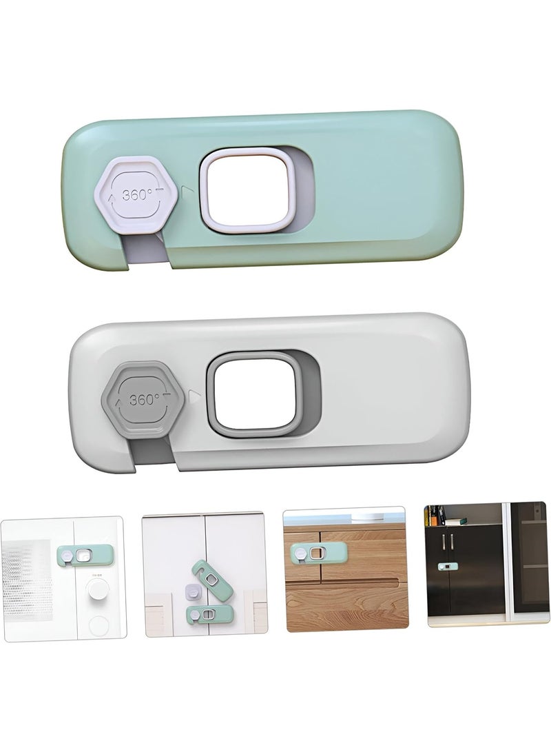 (1 Pcs) Furniture Safety Locks for Kids, Child Safety Lock for Fridge, Drawers, Cupboard, Cabinet, Window Safety Multifunction Accessories Buckle Lock for Baby and Toddlers (Assorted Color) - Image 3