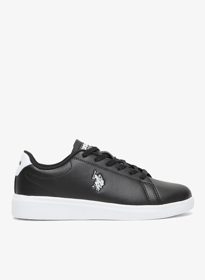 U.S. Polo Assn. Women's Black Low-Top Sneakers - Lightweight Lace-Up Design, Comfortable Casual Shoes for Everyday Wear