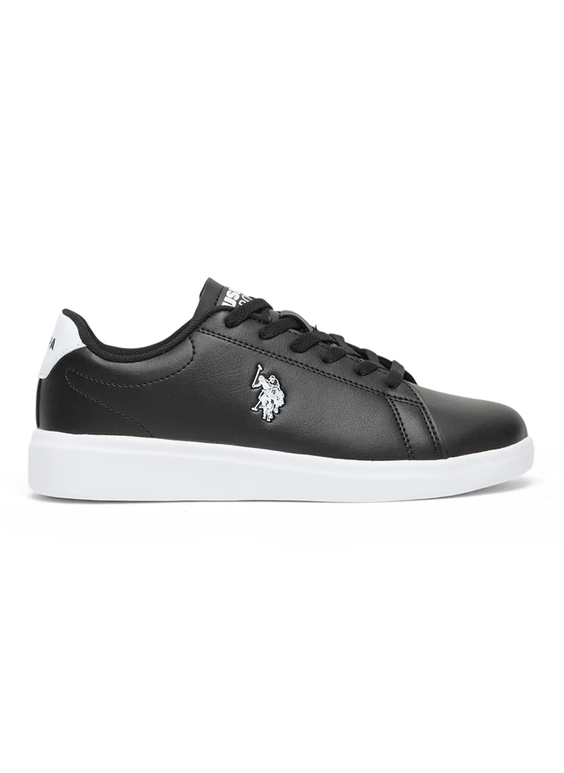 U.S. Polo Assn. Women's Black Low-Top Sneakers - Lightweight Lace-Up Design, Comfortable Casual Shoes for Everyday Wear