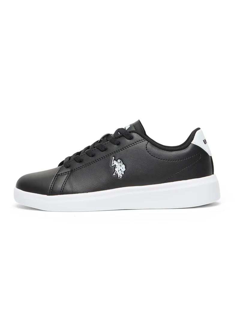 U.S. Polo Assn. Women's Black Low-Top Sneakers - Lightweight Lace-Up Design, Comfortable Casual Shoes for Everyday Wear