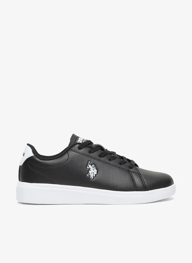 Women's Black Low-Top Sneakers - Lightweight Lace-Up Design Shoes, Comfortable Casual Shoes for Everyday Wear