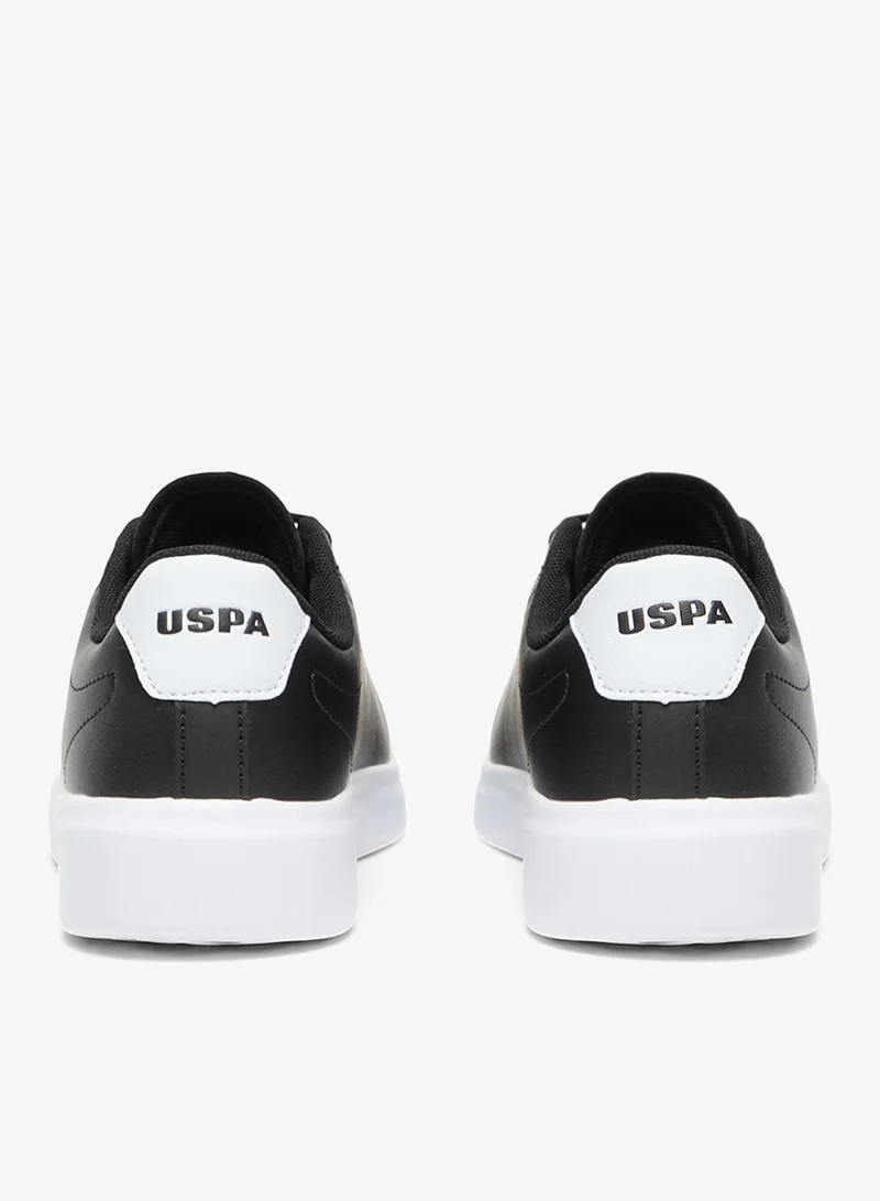 U.S. Polo Assn. Black Women's Black Low-Top Sneakers - Lightweight Lace-Up Design Shoes, Comfortable Casual Shoes for Everyday Wear for Women | Best Price UAE