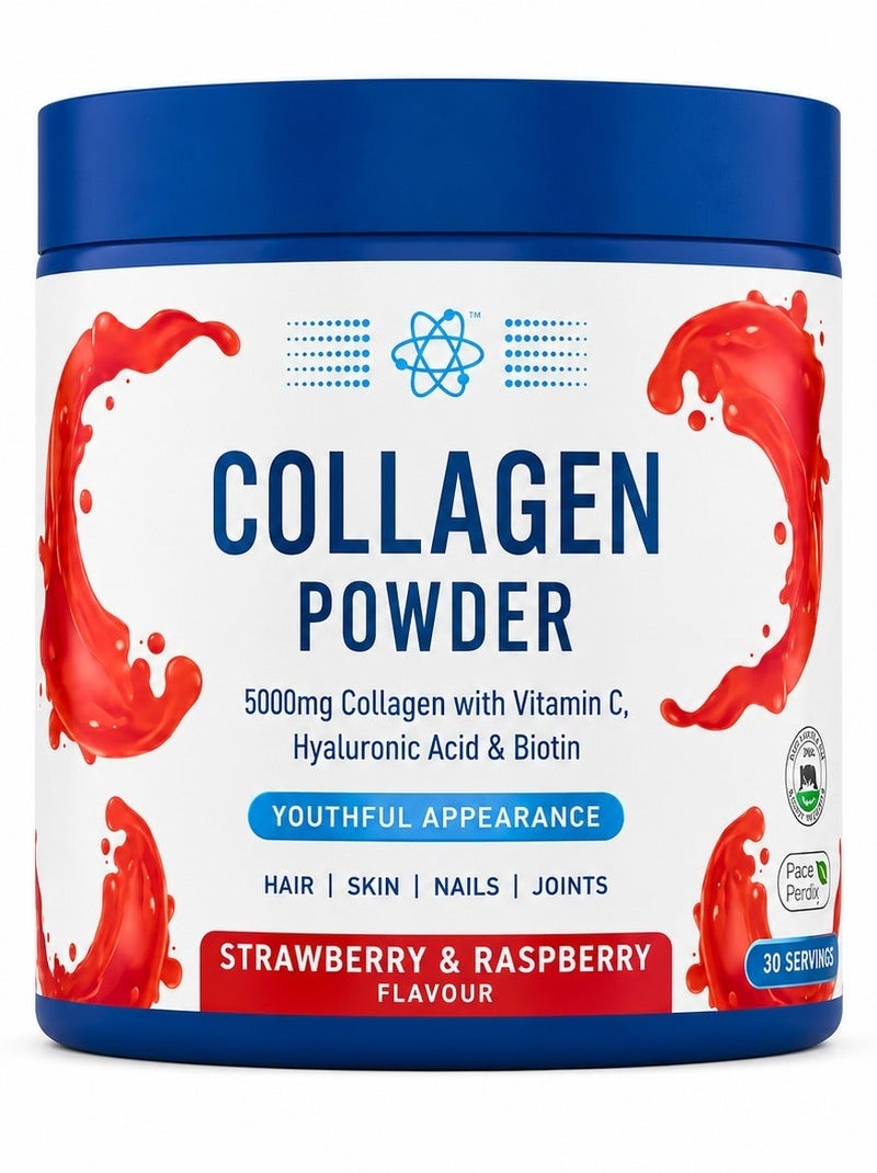 Applied Nutrition Collagen Peptides with Vitamin C - Strawberry & Raspberry (30 Servings) - Image 1