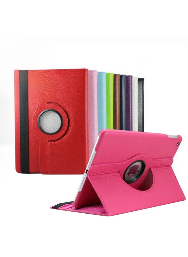 Applicable Ipad Tablet Protective Case Ipad10.2 Rotating Protective Leather Case Ipad11 Litchi Pattern Tablet Leather Case-Color:Dark Blue-Applicable Model:pro 9.7 】 - Image 1
