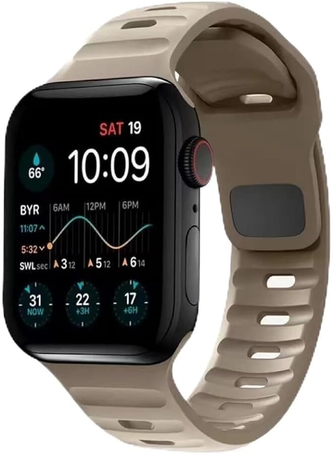 Next Next Store Compatible with iWatch Band 42mm 44mm 45mm 49mm Women Men, Silicone Wavy Sport Strap Compatible with iWatch Series Ultra/Ultra2/Series 1/2/3/4/5/6/7/8/9 SE