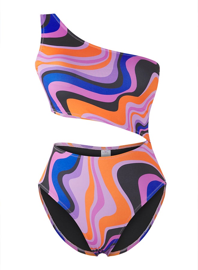 trendyol Batik Patterned One Shoulder Regular Swimsuit - Image 5