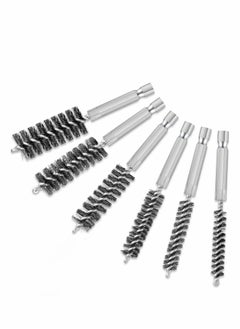 KASTWAVE Stainless Steel Bore Brush in Different Sizes Twisted Wire Stainless Steel Cleaning Brush with Handle 1/4 Inch Hex Shank for Power Drill Impact Driver, 4 Inch in Length 6 Pieces  - Image 1