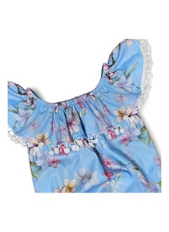 BabyShoora Baby Girls Playsuit With shoulder frills  - Image 2