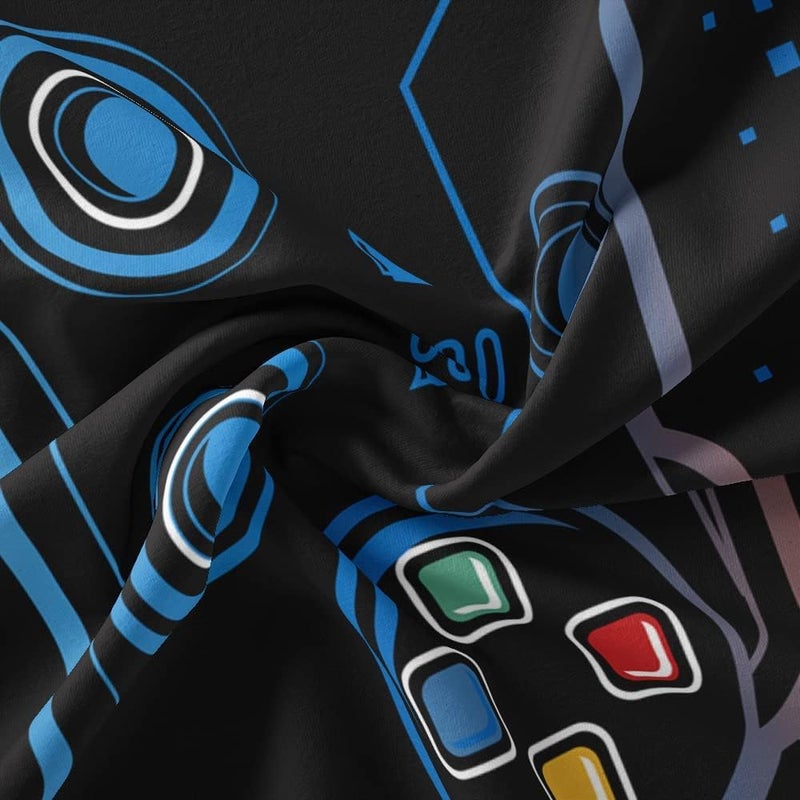 Gamer Bedding Set for Kids Adults, Game Controller Duvet Cover Set for Boys Video Game Controller Duvet Cover Set, Black Bedding Set with Pillowcase for 2 Person - Image 3