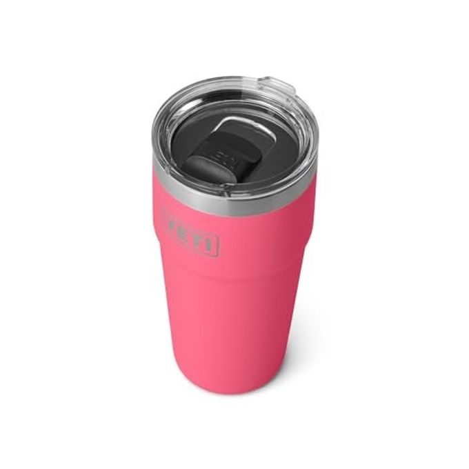 YETI Rambler 20 oz Stackable Tumbler, Stainless Steel, Vacuum Insulated with MagSlider Lid, Tropical Pink