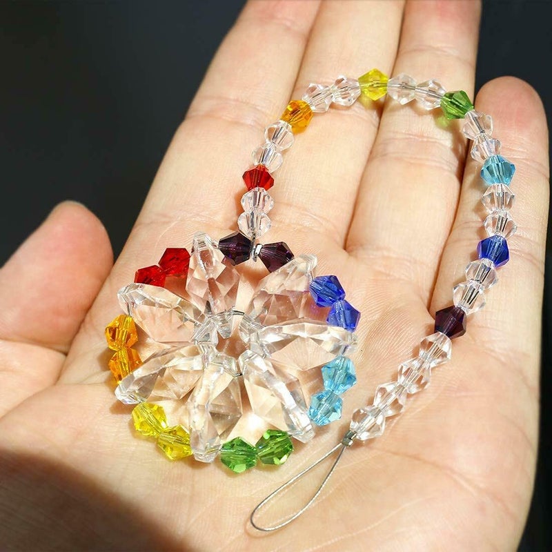 Discount4product D4P Glass Hanging k9 Crystal Sun Catcher Car Hanging Home Decoration A20 - Image 1