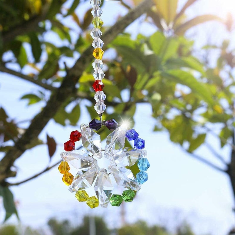 Discount4product D4P Glass Hanging k9 Crystal Sun Catcher Car Hanging Home Decoration A20 - Image 2