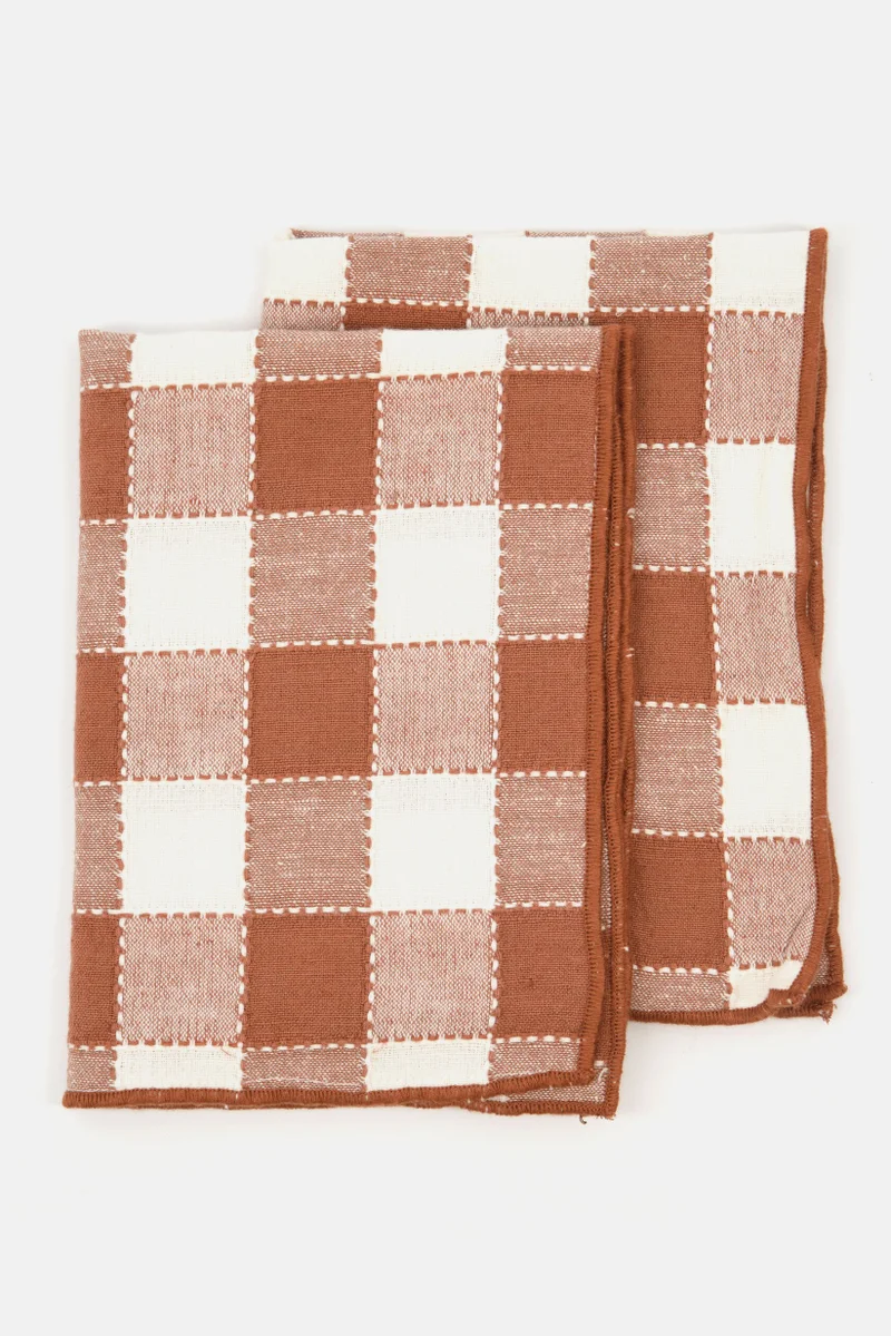 Muy Mucho 2 Pcs Washable Placemats, Brown