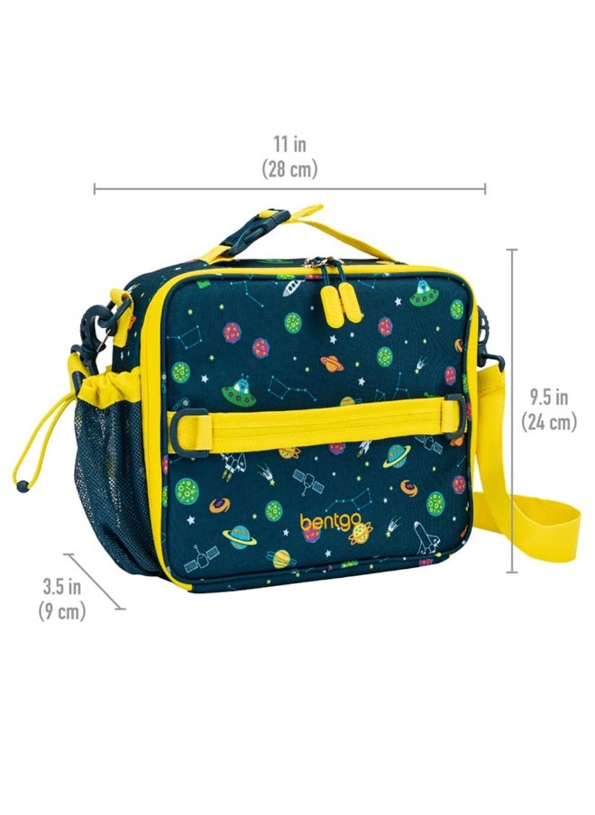 Bentgo Kids Prints Leak Proof, 5 - Compartment Bento - Style Kids Lunch Boxideal Portion Sizes For Ages 3 To 7 Bpa - Free, Dishwasher Safe , Food - Safe Materials (Space)  - Image 3