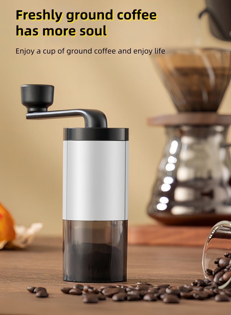 nihao مطحنة قهوة يدوية جديدة للاستخدام المنزلي، مطحنة حبوب قهوة محمولة يدوية مع فرشاة تنظيف - أسود - Image 5