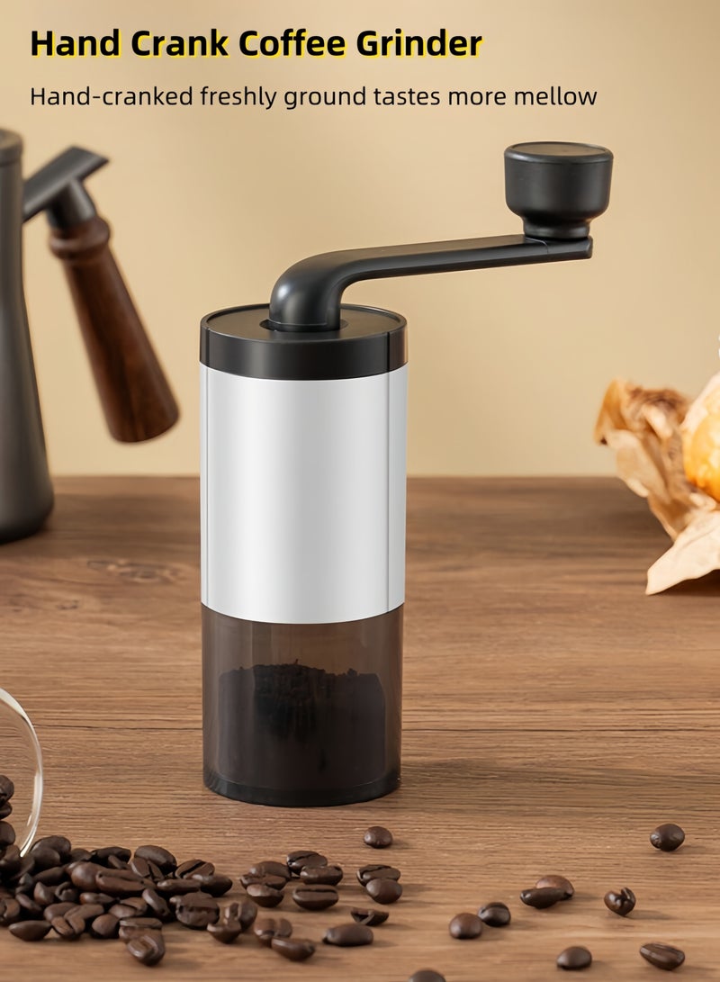 nihao مطحنة قهوة يدوية جديدة للاستخدام المنزلي، مطحنة حبوب قهوة محمولة يدوية مع فرشاة تنظيف - أسود - Image 3