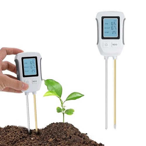 HASTHIP® Soil Meter 3 in 1 Professional Dual Probes Soil Meter for Moisture /Temp/PH LCD Digital Soil Moisture Meter Precison Agriculture Soil Meter (without Battery) - Image 1