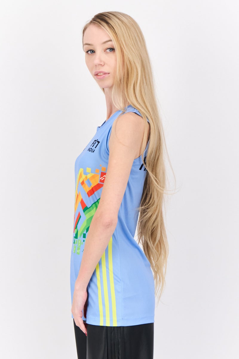 Adidas Women Sportswear Fit Sleeveless Volleyball Jersey, Multicolor - Image 2