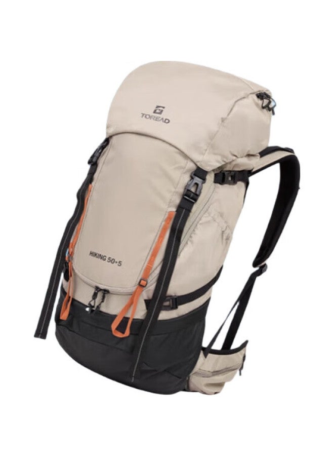 TOREAD Hiking Backpack, Outdoor Backpack, Travel Trekking Backpack, Outdoor Mountaineering Bag, 50L Waterproof Breathable Backpack, Tea Brown Color - Image 3