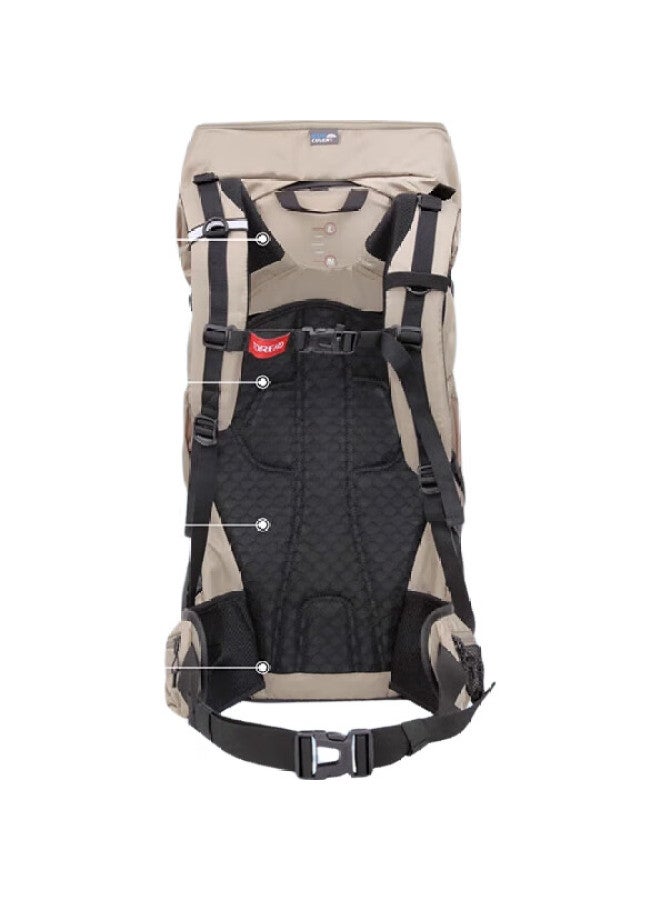 TOREAD Hiking Backpack, Outdoor Backpack, Travel Trekking Backpack, Outdoor Mountaineering Bag, 50L Waterproof Breathable Backpack, Tea Brown Color - Image 1