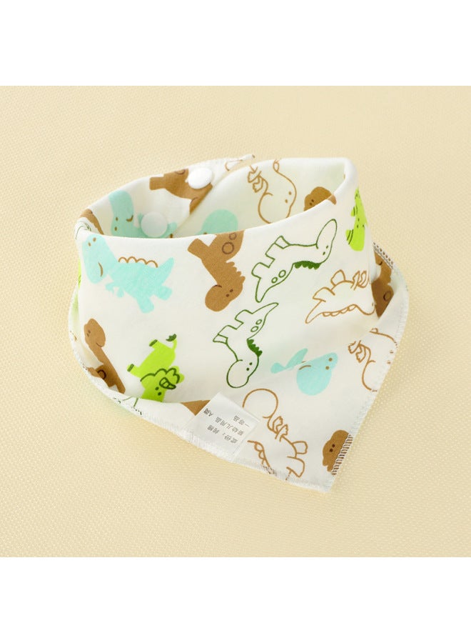 Baby's Towel Baby's Pure Cotton Triangle Towel Double Layer Cartoon Printed Baby's Triangle Towel Children's Bib