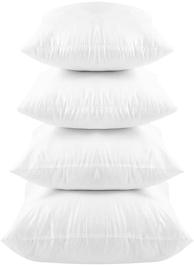 erorex - Cushion Filler 60X60 Set For 4 Square With Cotton Cover Euro Decoration Cushion Inner 7D Hollowfibre Filling Throw Pillows Inserts For Sofa Couch Bed Indoor Office Decor - Image 1