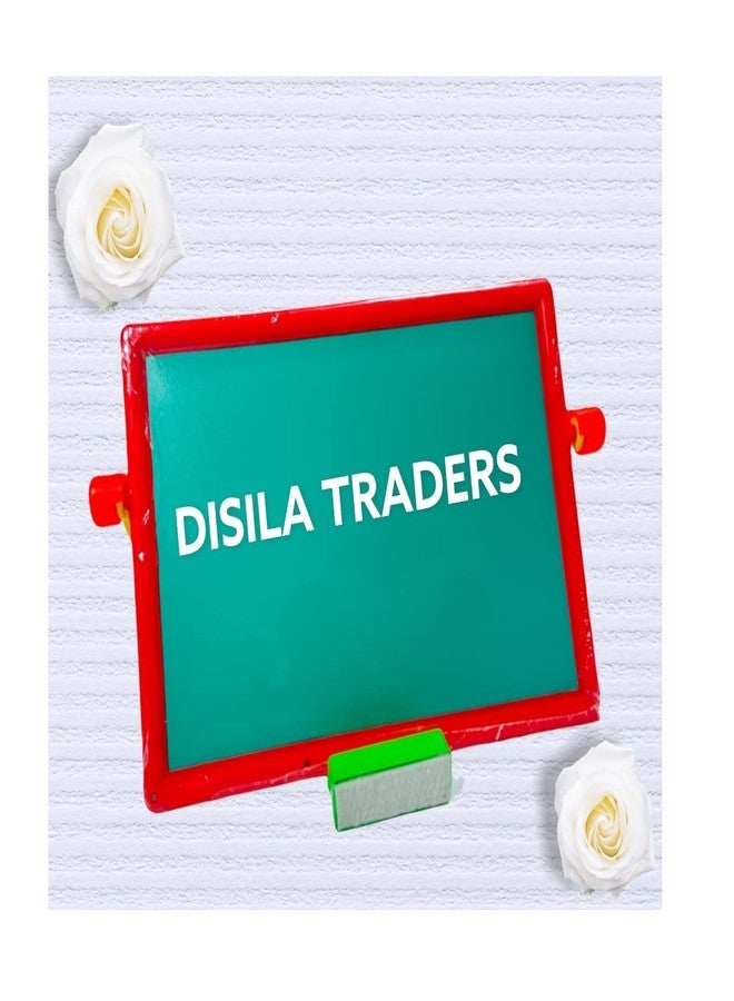DISILA Traders Small Writing Board/Magnetics Numbers Alphabets 2 in 1 Board for Kids. Educational Board/Learning Toys for Kids with Fun with a Small Duster & Chalk. - Image 2