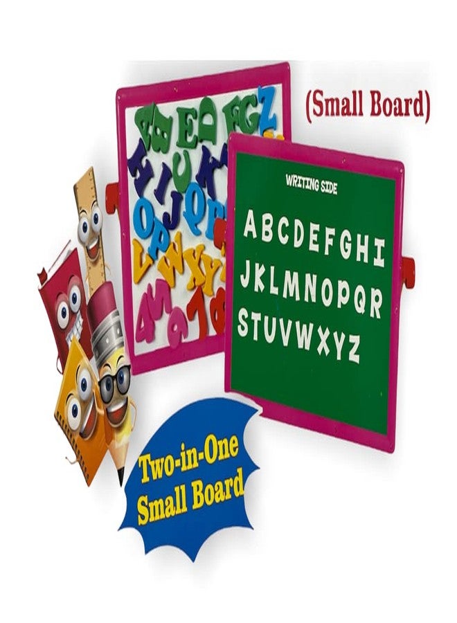 DISILA Traders Small Writing Board/Magnetics Numbers Alphabets 2 in 1 Board for Kids. Educational Board/Learning Toys for Kids with Fun with a Small Duster & Chalk. - Image 5