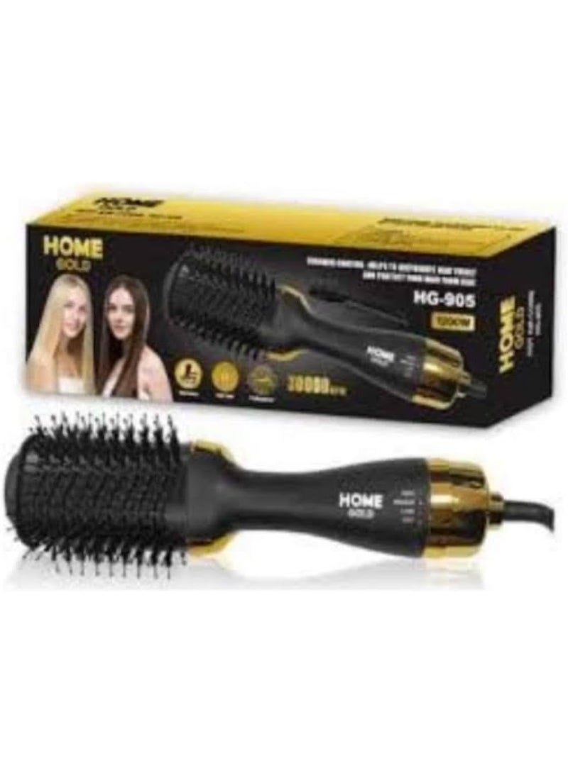 هوم جولد فرشاة مجفف الشعر، 4  في 1 من هوم جولد 1200 واط لتصفيف الشعر وتنشيف الشعر وفرد الشعر ولصالونات التجميل - Image 1