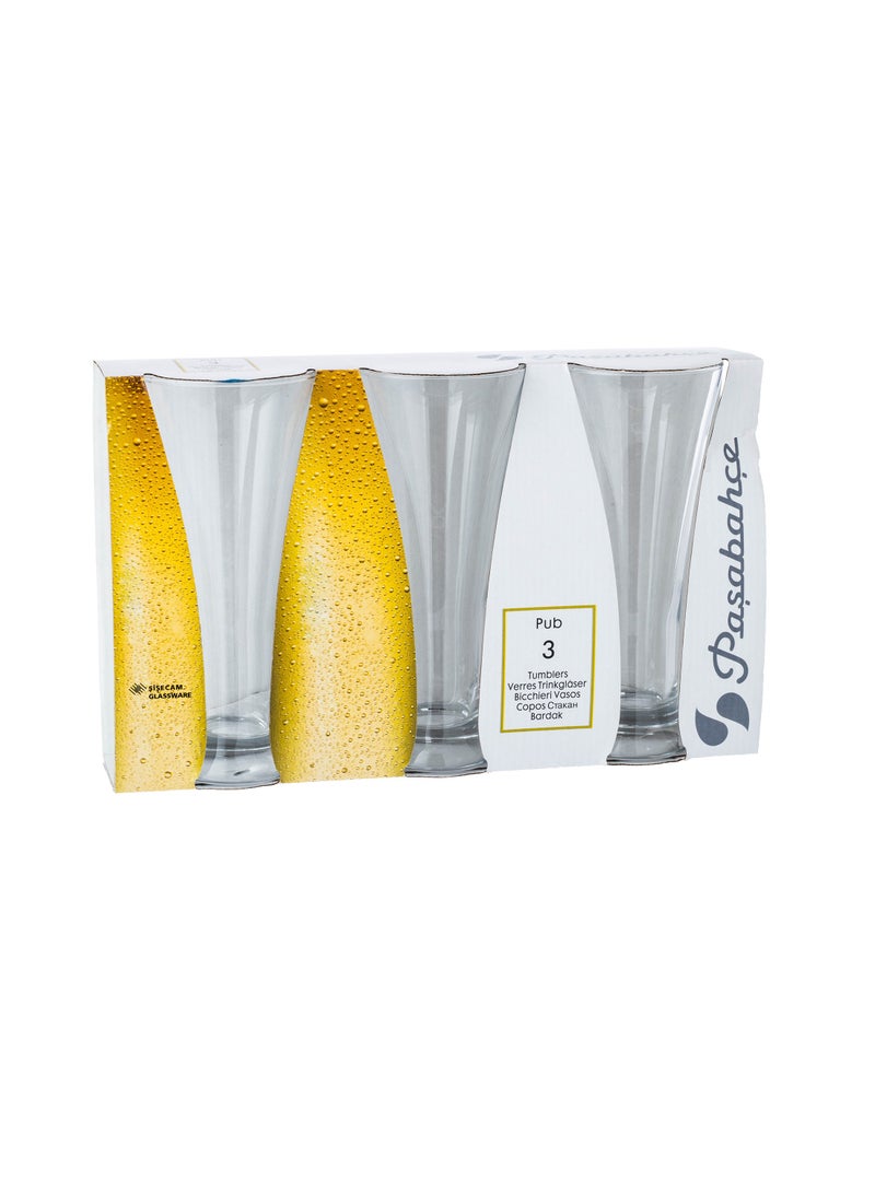Pasabache Set of 3 tall Turkish glasses multi use - Image 1