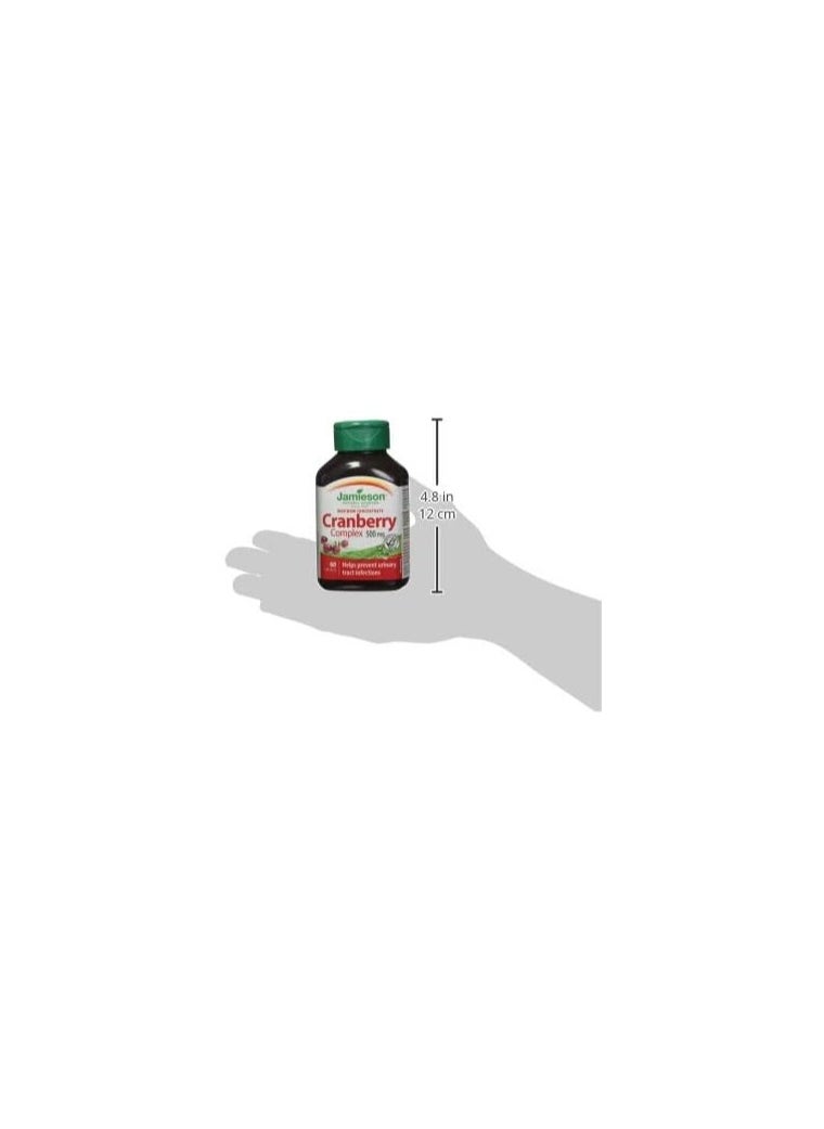 Jamieson Cranberry Complex 500 mg Maximum Concentrate - Vegetarian Non-GMO Gluten-Free 60 Capsules  - Image 3