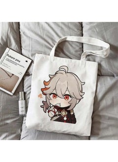 Original God Maple Leaf Surrounding Q Canvas Bag Cartoon Cute Student Schoolbag Secondary Diy High Color Value Shoulder Handbag-Specifications:Standard-Color:5 Ordinary Models-durable*/*no Zipper**