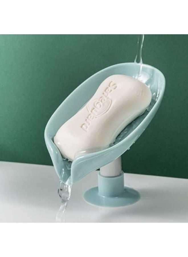 Generic Self-Draining Soap Holder with Strong Suction Base – Fast Dry Soap Dish for Bathroom & Kitchen Sink – Keeps Soap Clean & Dry, No Residue – 1 Piece, Multicolor - Image 1