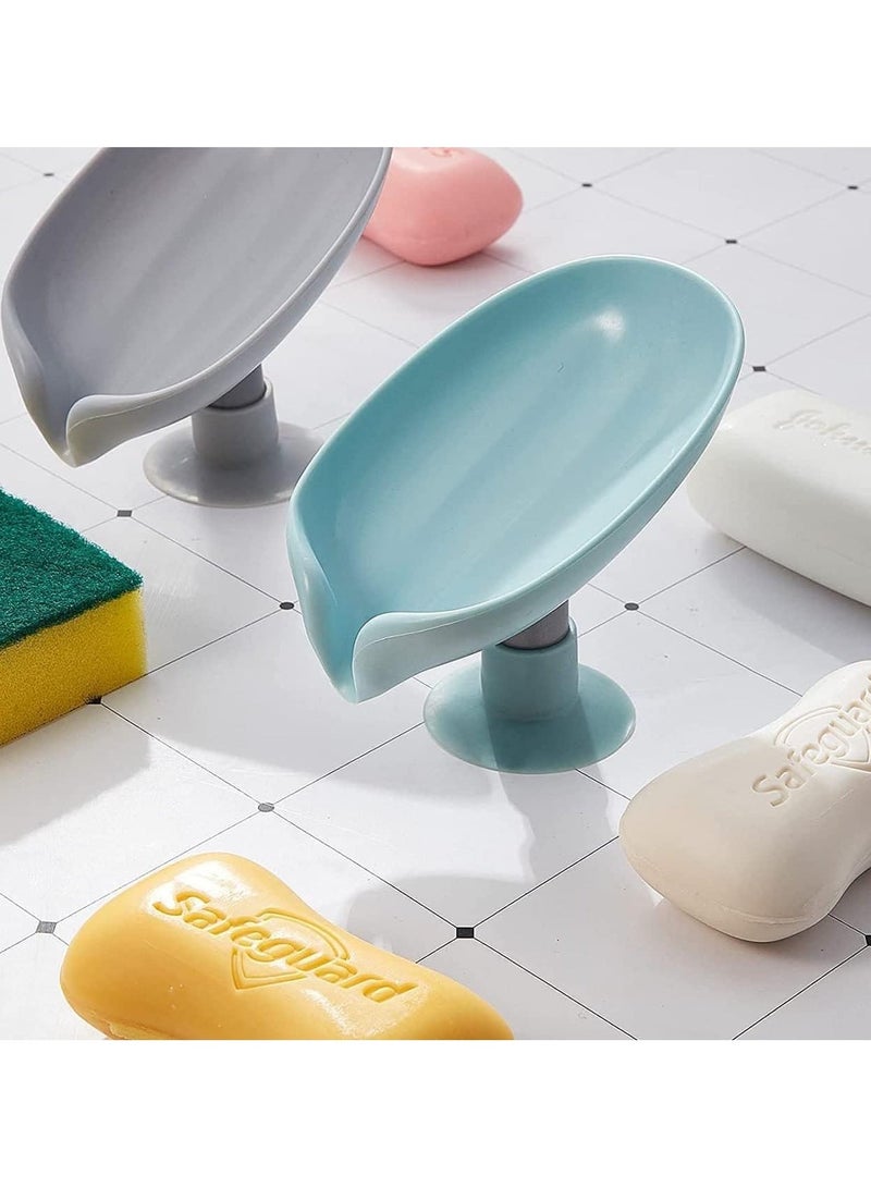 Generic Self-Draining Soap Holder with Strong Suction Base – Fast Dry Soap Dish for Bathroom & Kitchen Sink – Keeps Soap Clean & Dry, No Residue – 1 Piece, Multicolor - Image 2