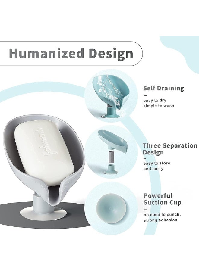 Generic Self-Draining Soap Holder with Strong Suction Base – Fast Dry Soap Dish for Bathroom & Kitchen Sink – Keeps Soap Clean & Dry, No Residue – 1 Piece, Multicolor - Image 3