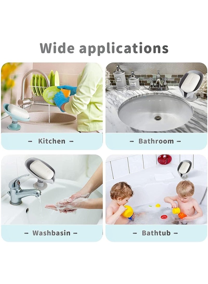 Generic Self-Draining Soap Holder with Strong Suction Base – Fast Dry Soap Dish for Bathroom & Kitchen Sink – Keeps Soap Clean & Dry, No Residue – 1 Piece, Multicolor - Image 5