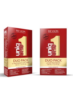 Revlon Professional UniqOne Leave In Conditioner Classic Duo Pack Gifts For Women Men Hair Treatment For Shine And Frizz Control 2 x 150ml  - Image 2