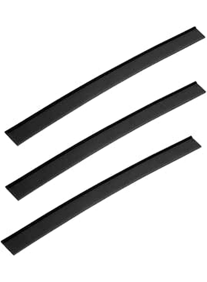 3Pcs Black Rubber Squeegee Replacement Strips For Glass Shower Doors And Car Windshields - Image 1