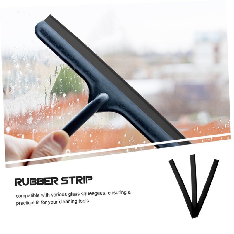 3Pcs Black Rubber Squeegee Replacement Strips For Glass Shower Doors And Car Windshields - Image 4