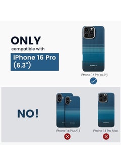 PITAKA pitaka for iPhone 16 Pro Max Case Compatible with MagSafe, Thin & Light Case iPhone 16 Pro Max with a Caseless Feel, 1500D Aramid Fiber Woven [Tactile Woven Case-Moonrise]  - Image 2