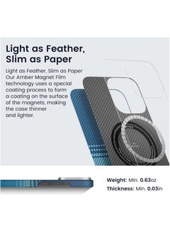 PITAKA pitaka for iPhone 16 Pro Max Case Compatible with MagSafe, Thin & Light Case iPhone 16 Pro Max with a Caseless Feel, 1500D Aramid Fiber Woven [Tactile Woven Case-Moonrise]  - Image 3