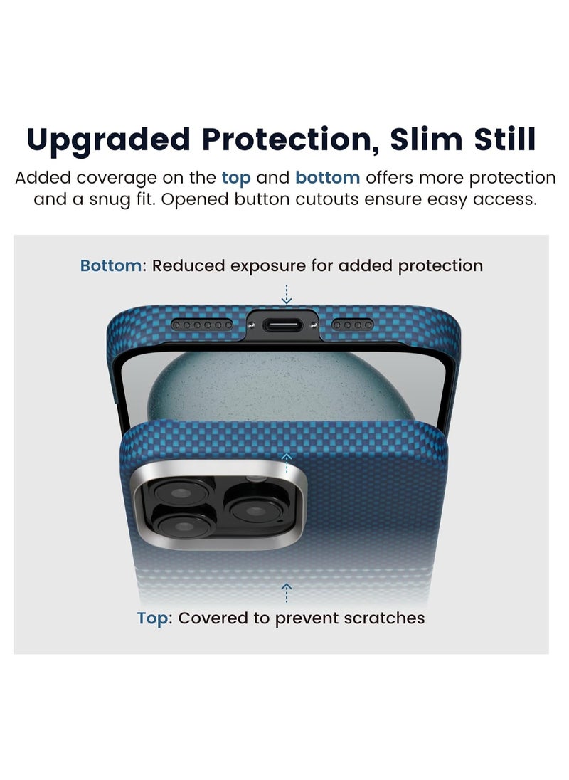 PITAKA - pitaka for iPhone 16 Pro Max Case Compatible with MagSafe, Thin & Light Case iPhone 16 Pro Max with a Caseless Feel, 1500D Aramid Fiber Woven [Tactile Woven Case-Moonrise] - Image 1
