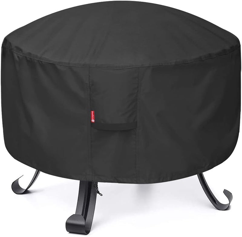 SheeChung Fire Pit Cover Round 34D X 15HHeavy Duty 600D Polyester with PVC Coating MaterialWaterproof Firepit CoversOutdoor Fireplace Cover Fits Patio Fire Pit Bowl - Image 1
